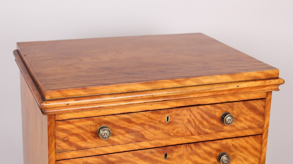 Satin birch chest of six graduated drawers View III