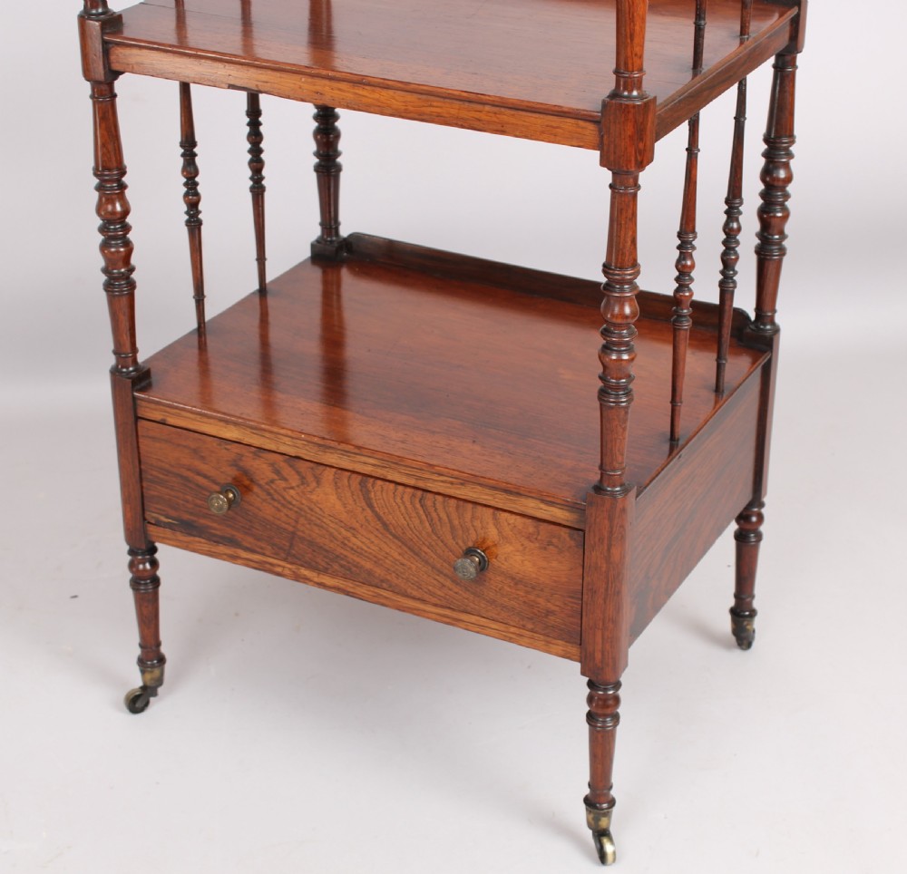 Rosewood four shelf whatnot View III
