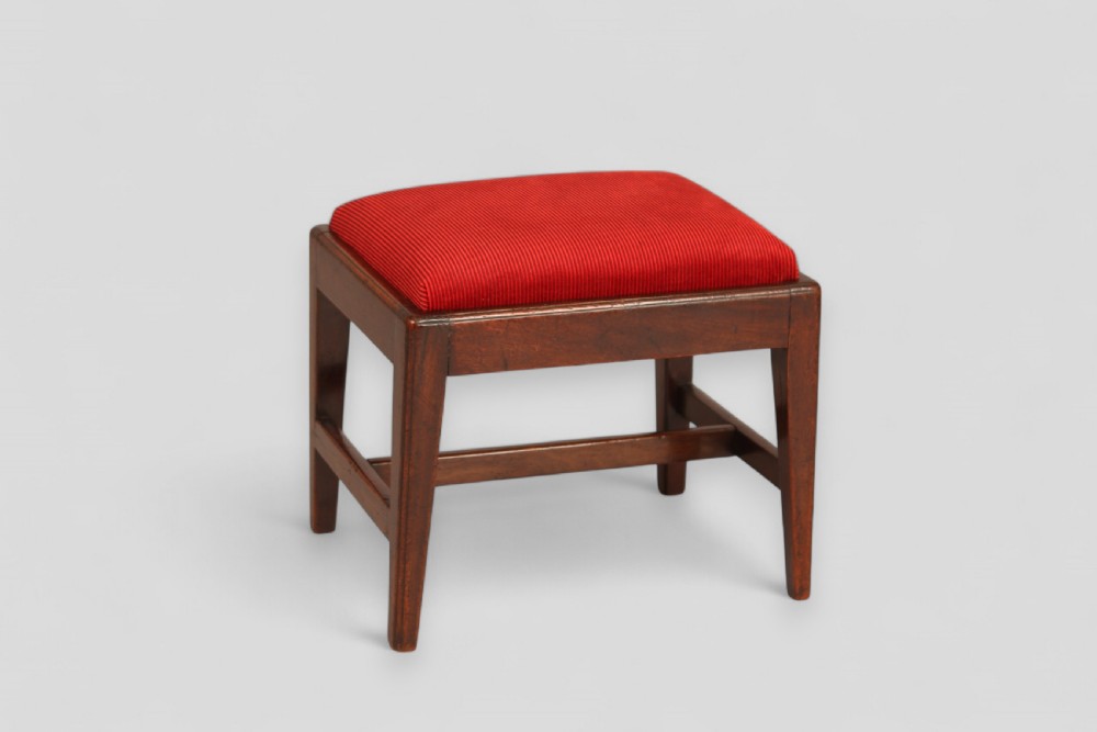Small George III mahogany stool