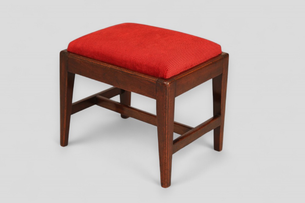 Small George III mahogany stool View II