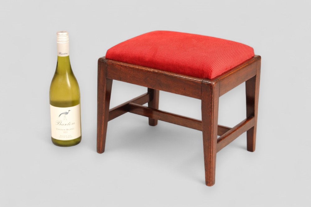 Small George III mahogany stool View III