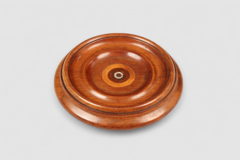 Boldly turned walnut bottle coaster 
