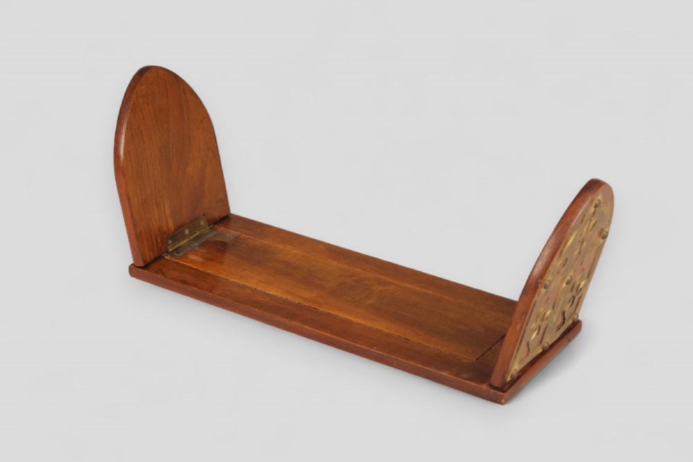 Victorian mahogany Gothic Revival extending book rest  View III