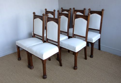 Dining Chairs – Set of 6 Gothic Revival by Norwich Maker