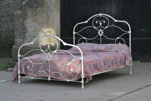Pretty All Iron Bed C 1880 Victorian King Size