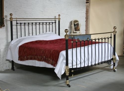 Super King Size Victorian Classic Brass and Iron in Black