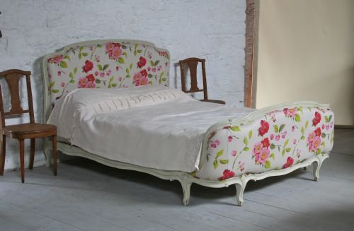 French Corbielle King Size Upholstered Bed in Sanderson Fabric