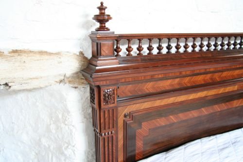 fig 1. King size French Rosewood and Walnut bed