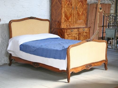 French Louis Xv Style King Size Upholstered Bed