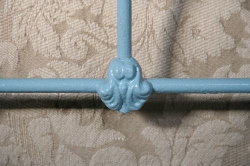 fig 1. Simple sturdy Spanish all iron king-size bed