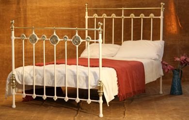 Classic Victorian Double Brass and Iron with Brass Detail