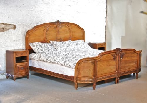 Fabulous French Solid Walnut Super King Size (Or Two Singles)