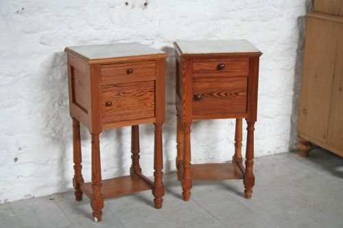 Two  French Bedside Cabinets