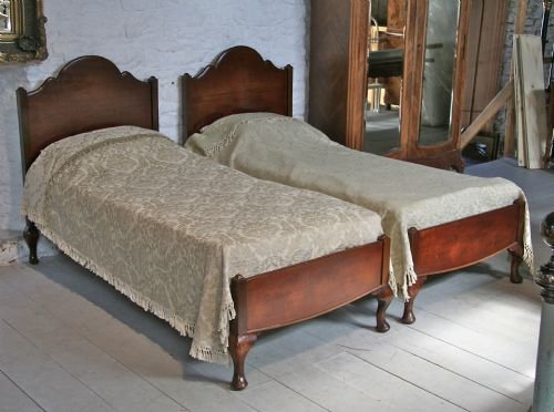 Pair of Mahogany Single Beds