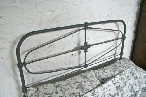 fig 1. Victorian no foot board Irish iron double bedstead