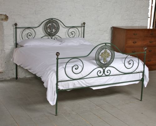 Forged Iron Hand Painted King Size Very Pretty Bed