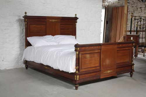 Magnificent French Style Mahogany and Fruitwood King Size Bed