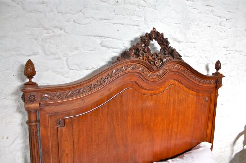 fig 1. Solid Walnut French carved king size bed