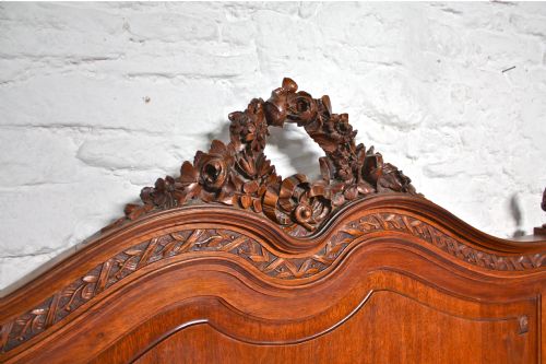 fig 2. Solid Walnut French carved king size bed