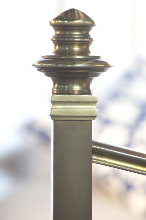fig 1. All brass double Victorian Dip Rail Bedsteads