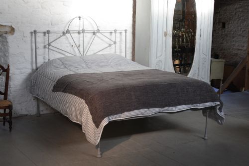 All Iron King Size No End Bedstead in Soft Grey