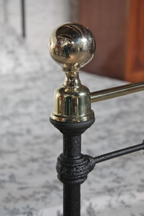 fig 2. Classic Victorian black and brass double bedstead