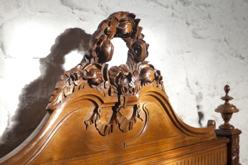 fig 1. French carved walnut double bed