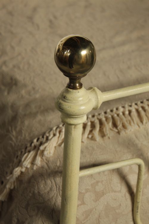 fig 2. Pretty forged iron cream king size bed