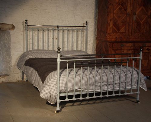 Stunning King Size Victorian Classic Brass and Iron Bedstead with All Original Brass Detail