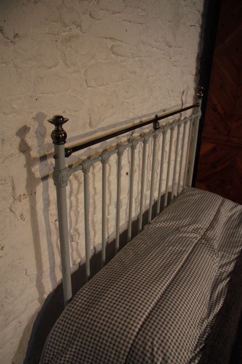 fig 2. Stunning king size Victorian classic brass and iron bedstead with all original brass detail