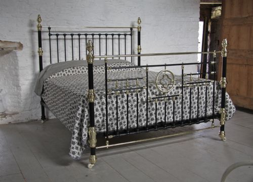 Spectacular Super King Size Victorian Black and Brass Bed