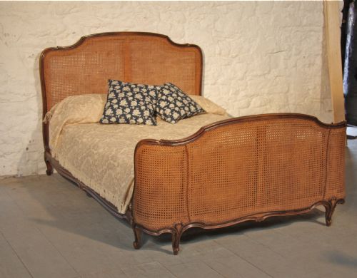 French Caned Corbeille Double Bed