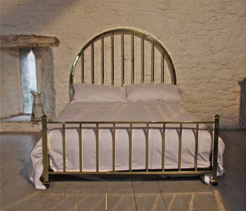 fig 1. French all brass Art Deco style double bed