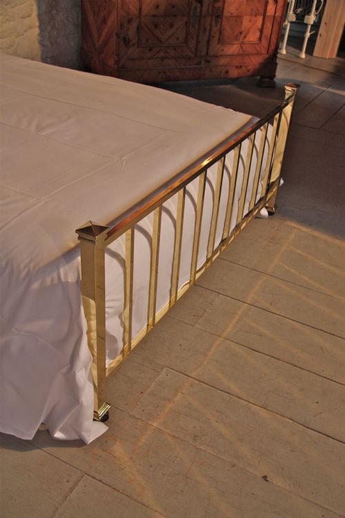 fig 2. French all brass Art Deco style double bed
