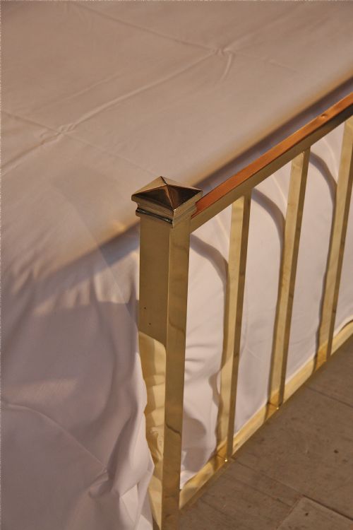 fig 3. French all brass Art Deco style double bed