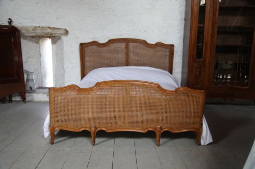 fig 1. Lovely shape King size French caned bed