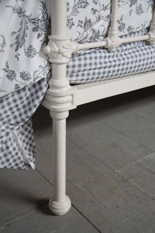 fig 2. White and brass king size classic Victorian bedstead