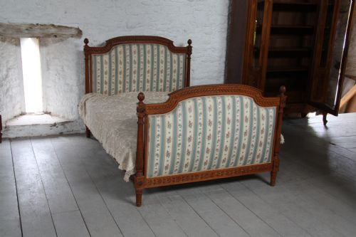 Ornately Carved French Upholstered Henri 11