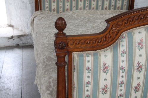 fig 2. Ornately carved French upholstered Henri 11
