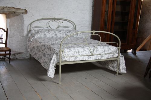 Simple All Iron Irish Victorian Double Bed