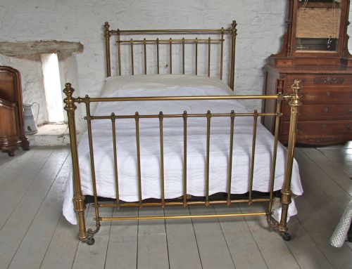 fig 1. Solid original all brass Winfield king size bed