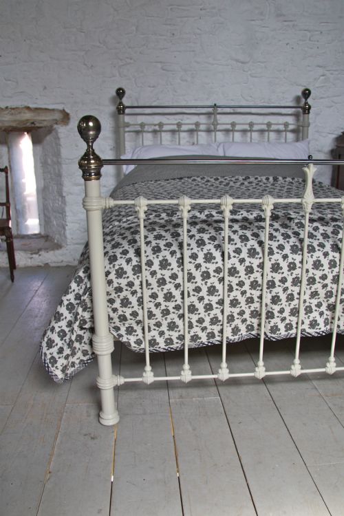 fig 1. Classic Victorian king size brass and iron bed