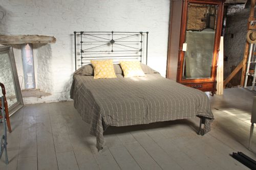 Simple All Iron King Size No Foot End Bed