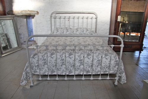 fig 1. Lovely simple king size French all iron bed 