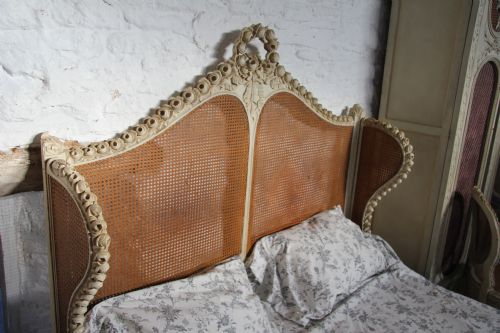 fig 2. Amazing beautiful French Louis XV1 style bergere bedroom suite with kingsize bed (and quality fitting mattress and base)