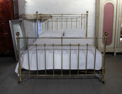 fig 1. Classic Victorian English king size polished brass bed