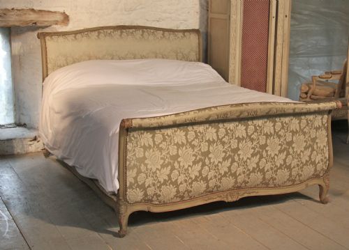 fig 1. All original silk upholstered king size French Lit Bateau