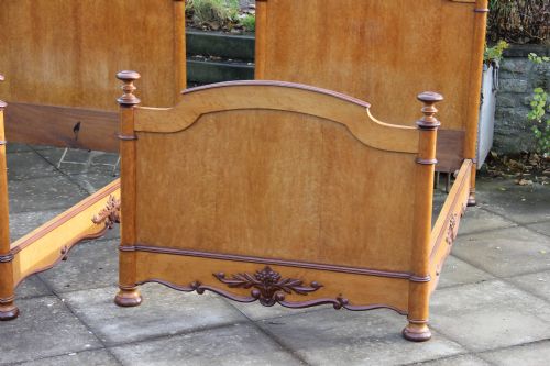 fig 2. Pair of birds eye good quality maple empire style French beds