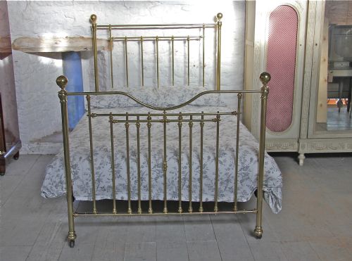 fig 1. Attractive original Victorian double all brass bed