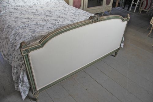 fig 1. Newly reupholstered king size French bed 